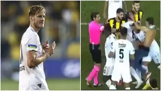 Shock after fan descends on former Burnley player Wout Weghorst with flying kick in Turkish League