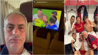Banned Roma boss Jose Mourinho hilariously posts videos watching his team from the bus