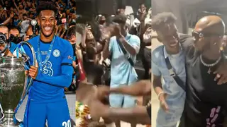 Callum Hudson Odoi: Chelsea Star Visits Ghana; Dances Adowa As King Promise Welcomes Him At Airport