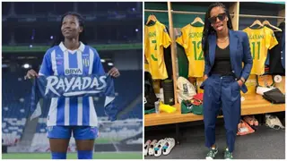Banyana Banyana star Jermaine Seoposenwe shares her location in reply to fan who wants to marry her