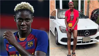 Asisat Oshoala complains about hot weather, traffic on her visit to Lagos