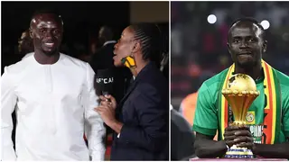 Sadio Mane Dazzles in Locally Made Kaftan at Africa Cup of Nations Draw