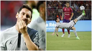 Lionel Messi scores stunning bicycle kick as PSG demolish Clemont Foot in Ligue 1 opener