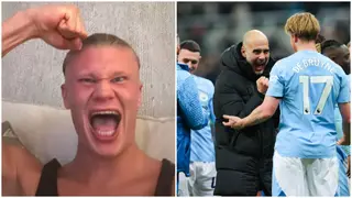 Haaland Goes Viral for His Reactions While Watching De Bruyne Inspire Man City Comeback vs Newcastle