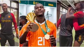 Evan Ndicka: AS Roma Defender Trolls Tammy Abraham After Ivory Cost Beat Nigeria to Win AFCON