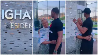 Odion Ighalo's mother spotted praying as Super Eagles star returns to his base in Saudi Arabia