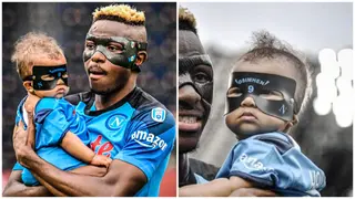 Victor Osimhen Flaunts Daughter, Finishes Napoli’s Historic Serie A Season in Style, photo