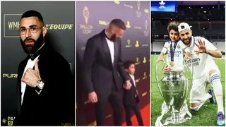Wholesome video of Benzema and his son taking pictures before winning 2022 Ballon d'Or award spotted