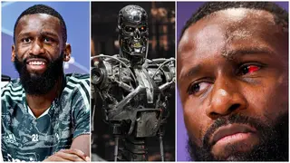 Photo of Hard Tackling Real Madrid Defender Antonio Rudiger Showing Off His Terminator Like Red Eye Spotted