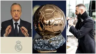 Any challenger? Real Madrid president Florentino Perez says Karim Benzema 'will win' 2022 Ballon d’Or