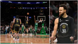 Watch Steph Curry's insane half-court buzzer-beater vs Celtics