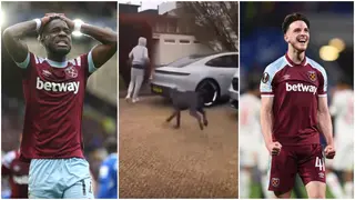 West Ham forward Maxwel Cornet hilariously chased by dog
