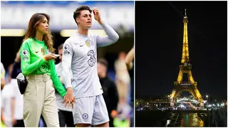Chelsea goalkeeper shares lovely moment with fiancee in Paris