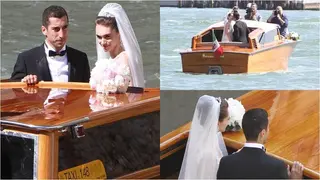 Henrikh Mkhitaryan: Arsenal star weds fiancee in romantic ceremony in Venice