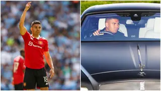 Casemiro Pulls Up in Rolls Royce As He Reports for Man United Training