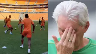 Video: Bafana Bafana Mocked for Mistake Ridden Rondo Passing Drill by Supporters