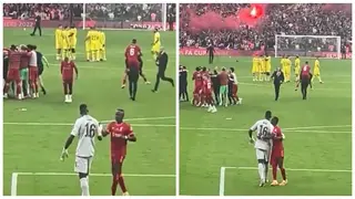 Sadio Mané Consoles International Teammate Edouard Mendy While Liverpool Celebrated FA Cup Success