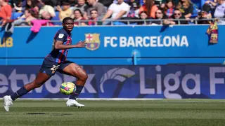 Nigerian striker on fire, scores wonder goal as Barcelona thrash Villarreal in league battle