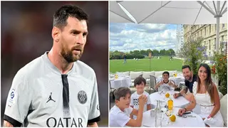 Lionel Messi takes his family out after masterclass against Lille