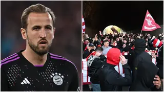 Harry Kane savagely taunted by Arsenal fans in the middle of an interview