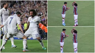 Marcelo brings back iconic 'Siuu' celebration with Ronaldo at Fluminense