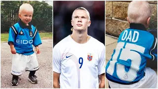 Childhood photos of Erling Haaland wearing a Man City jersey emerge ahead of his official unveiling