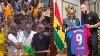 Barcelona Star Memphis Depay Builds Bathroom and Toilet for the School of the Deaf and Blind in Ghana