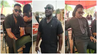 Photos: Stephen Appiah, Kwadwo Asamoah, ex-Black Stars commiserate with Christian Atsu’s family