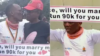 "Prudence said yes": Runner who proposed during 2022 Comrades Marathons gets the desired answer