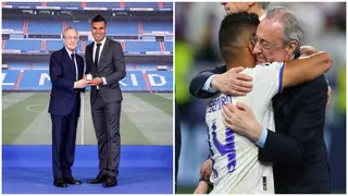 Florentino Perez hails Casemiro as a Real Madrid legend in an emotional tribute to the Man United bound star