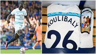 Heartwarming image of Koulibaly's family on his shin guard before Chelsea debut spotted