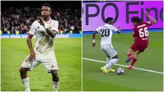 Footage shows how Vinicius Junior 'disgraced' Liverpool's Alexander-Arnold with stunning skill