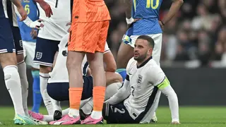 Kyle Walker limps off injured in England vs Brazil friendly