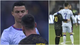 Watch moment GOATs Messi and Ronaldo share heartwarming conversation before kick-off