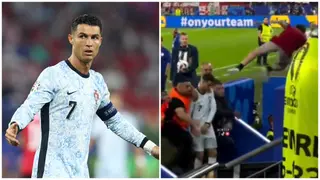 Euro 2024: Video shows how Georgia Fan Attempted Ninja Style Kick on Cristiano Ronaldo After Match