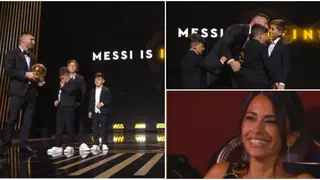 Lionel Messi's Wife Filled With Joy as Sons Join Father on Stage for Eighth Ballon d'Or: Video