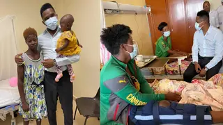 Heartwarming Moment Cameroon Legend Visits Victims of Olembe Stadium Crush