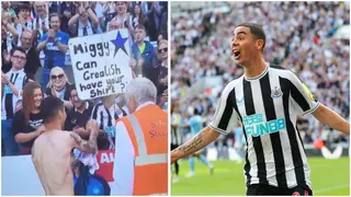 Newcastle winger Miguel Almiron with savage gesture to Jack Grealish after 3-3 thriller vs Man City