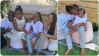 Nigerian Legend Shows Off Stunning Pictures of His Adorable Wife and Three Kids