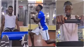 Super Eagles Stars Push Themselves to the Limit As They Are Spotted ‘Competing’ at the Gym