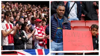 Arsenal, Man United Fans Join Forces to Applaud Cristiano Ronaldo in 7th Minute Following Death of Baby Son