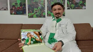 Travel-weary Saudi superfan awaits World Cup at 'home'