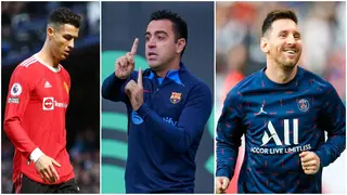 Barca boss Xavi tells Ronaldo 'Messi does more things' when the United star declared himself as GOAT