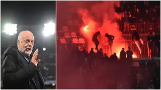 Video: Napoli fans brawl amid silent strike during loss to AC Milan