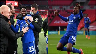 Super Eagles star Ndidi asks Iheanacho to cut soap for him after sending Leicester City to FA Cup final