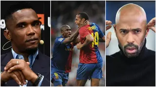 Samuel Eto'o incredibly claims he was a better player than Barcelona teammate Thierry Henry