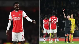 The South African curse is real: Fans poke fun at Ghana after Thomas Partey gets sent off in Carabao Cup