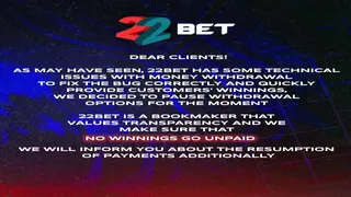 Huge Winnings for Stakers on 22Bet.ng, as Company calls for Calm