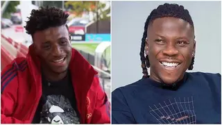 Heartwarming Video of Mohammed Kudus Admitting His Request For Stonebwoy's Song at Johan Cryuff Arena Spotted