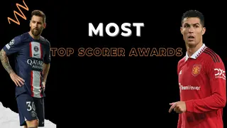 Who is the player with the most top scorer awards in football history?
